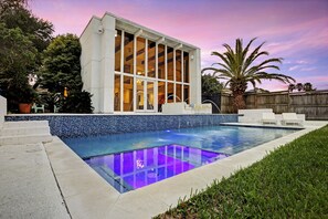 Backyard with pool and spa