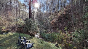 The great outdoors - views of private gardens and woods surrounding the cottage