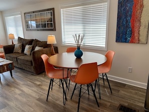 Dining table with seating for four