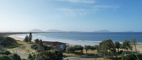 Vue sur la plage ou l’océan