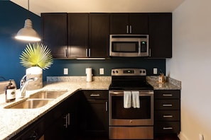Fully stocked kitchen