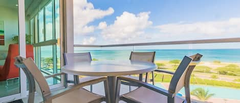 Balcony w/ table and chairs