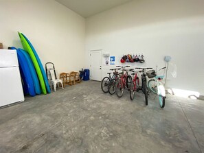 Adventure-ready with bikes, kayaks, and gear—perfect for exploring and enjoying the great outdoors!