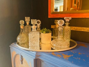 Vagabonds Decanter Service Awaits (Affectionately known as Sue Ellen’s corner)