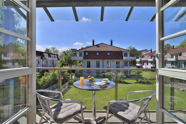 Villa Höger Whg. 08 - Blick auf den überdachten Balkon