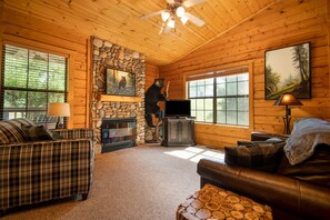 Living Area with Gas Fireplace