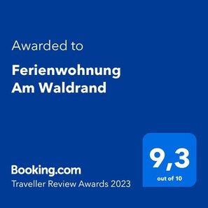 Ferienwohnung-Ferienwohnung Booking Award