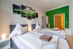 Ferienwohnung 3x2-grüne Schlafzimmer