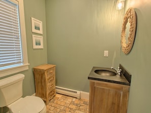 Bathroom off of kitchen