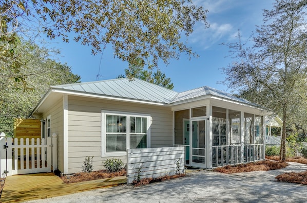 Cozy old world Florida bungalow but with a modern, contemporary feel