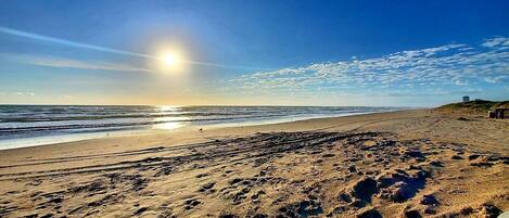 Beautiful day on the beach at South Padre Island! Just steps away from our condo