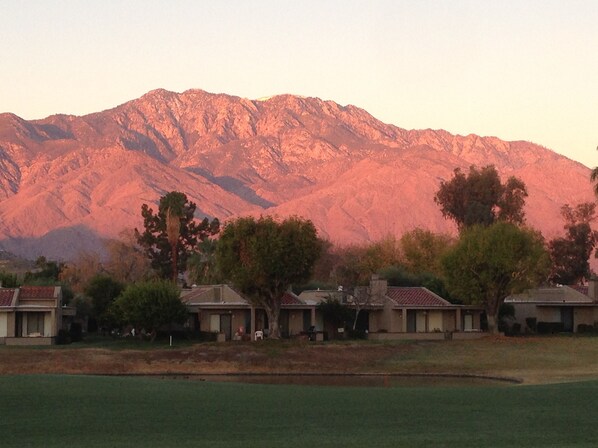 Sunrise on the San Jacinto range and Tram.