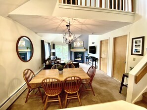 The vaulted ceilings and open floor plan give your ski condo a spacious feel