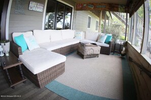 Just in case the weather isn't perfect, this porch/sunroom fits the bill.