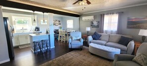 Open concept Living, Dining and Kitchen