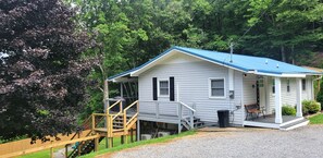 Side access to the deck and backyard.  Access from inside the house too.