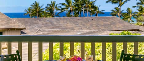 Lanai with Ocean Views and Sunset Exposure