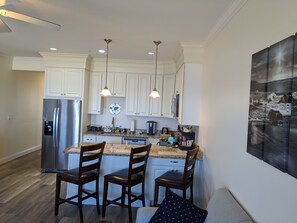 Open kitchen fully equipped , to prepare an elaborate meal or to savor take outs