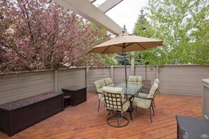 Front Terrace with Gas Grill and Seating for 6