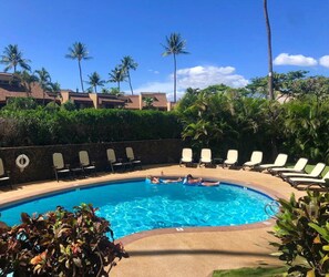 Take a dip and cool off in the beautiful pool.