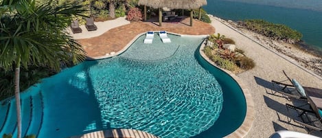 Your private heated saltwater pool – the perfect place for refreshing relaxation.