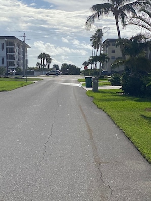 Beach entrance from our front yard, literally steps to the sand!