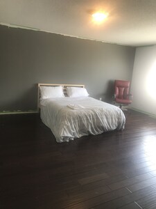 Large master bedroom with private bathroom 