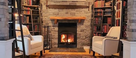 Extensive Fireside Library