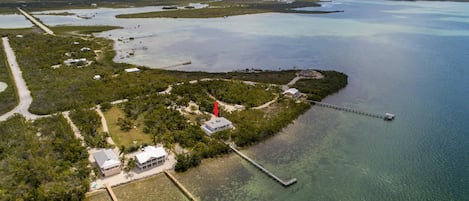 Ariel view of home located in Big Torch on Niles Channel 