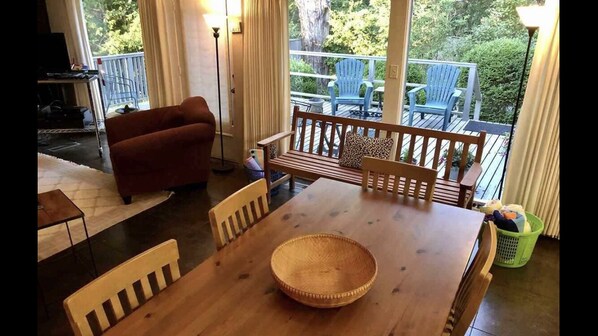 Downstairs dining area