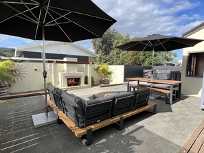 Back Terrace/ courtyard towards kitchen & spa