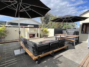 Back Terrace/ courtyard towards kitchen & spa