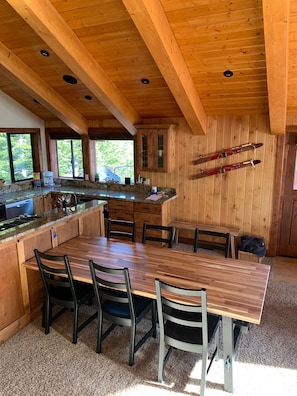 Dining and kitchen areas conveniently adjacent to each other