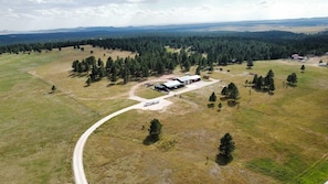 Main house, garage,  Bison Pines,  and pasture. 