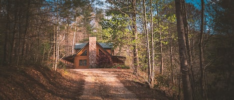 The drive up to our cabin