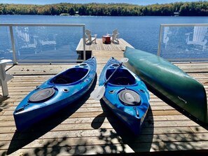 Brand new kayaks and canoe to help you stay active. 