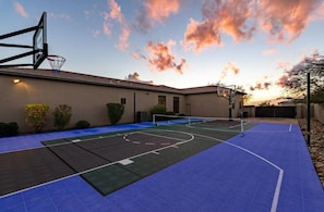 Basketball Court - - Enjoy a game of hoops - and play with the new pickleball setup!
