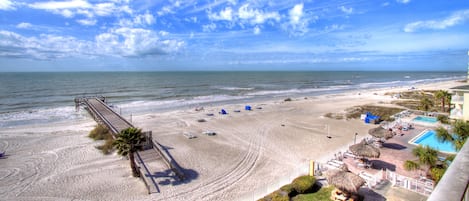 Condo directly on the beach, private fishing pier for guest use.