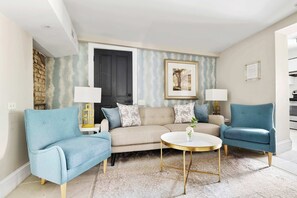 The living room allows for relaxation space for your group