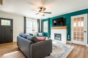 Main House Living Room with Roku TV