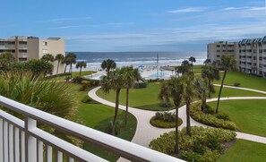 Balcony view from our Ocean View Condo in New Smyrna Beach