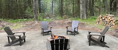 Private fire pit area