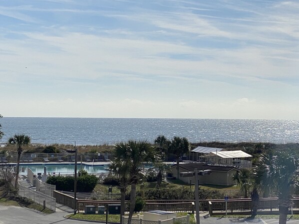 View of the Atlantic Ocean from balcony