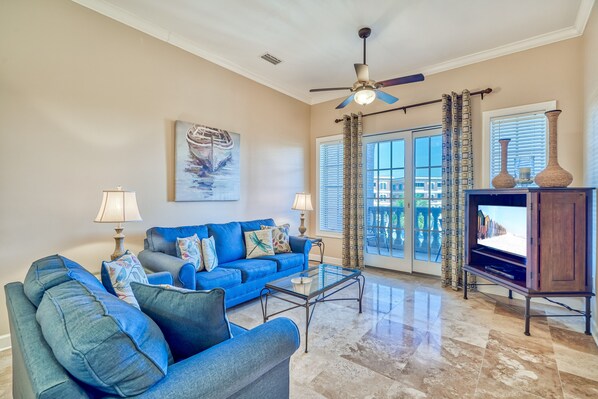 Living Room - Offering Direct Access to the Balcony