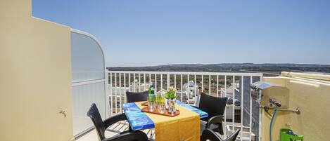 Sunny large outside terrace with bbq and spectacular panoramic views