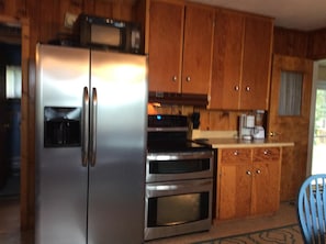 New stainless steel appliances.