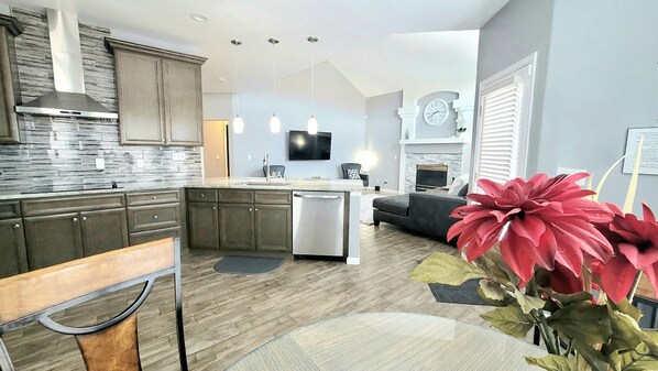 Open concept layout