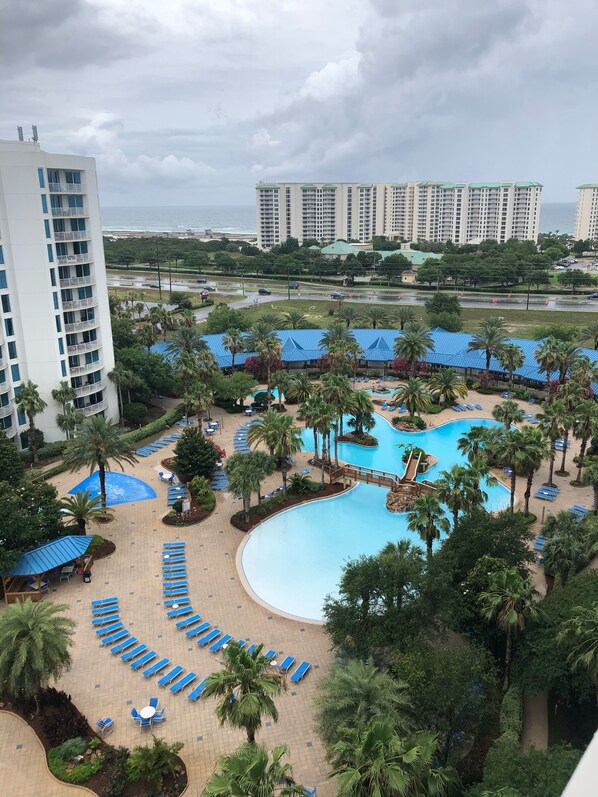 Beautiful lagoon pool.