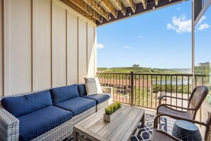 Private, Covered Balcony with Lake View
