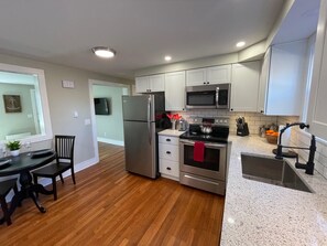 Newly renovated kitchen with all you need to cook, bake, and serve!